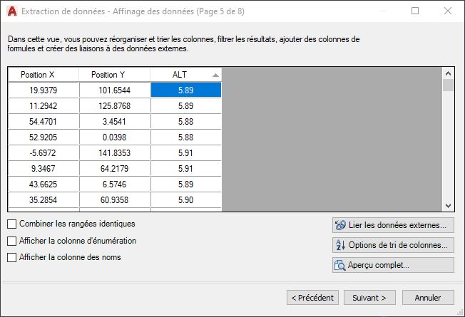 Liste des coordonnées des points topo dans AutoCAD (tuto Revit)