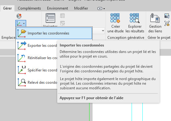 Géoréférencement dans Revit