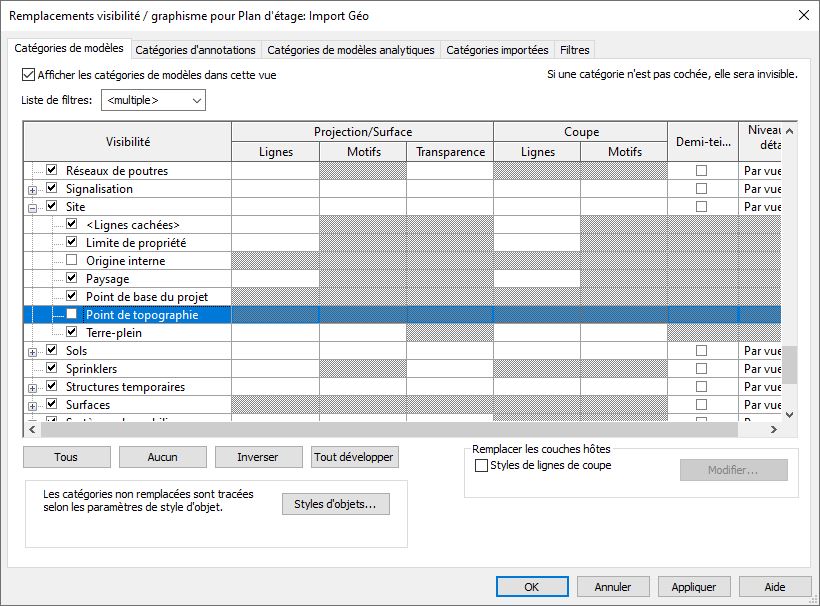 Géoréférencemet dans Revit