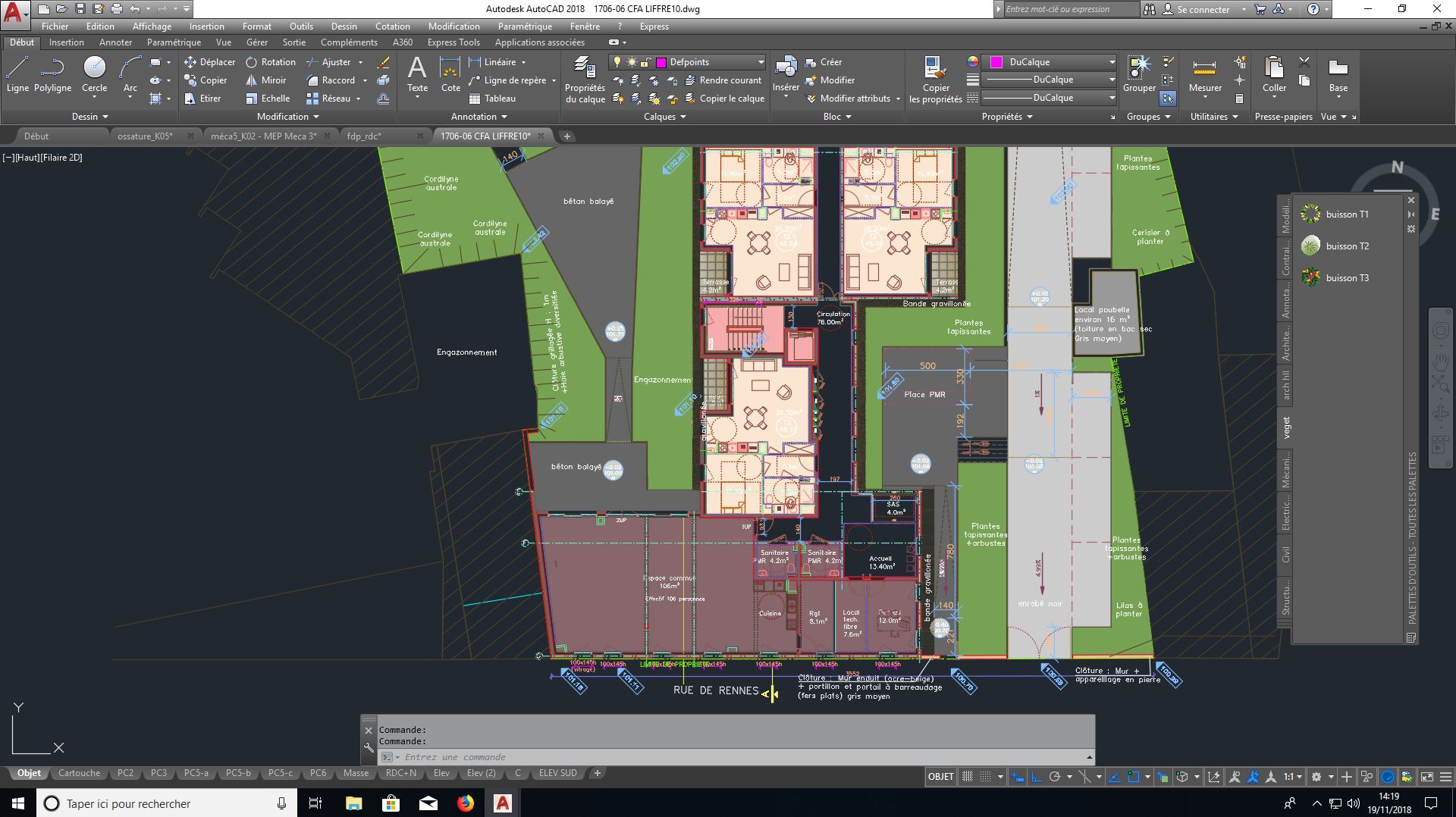 Plan de masse Autocad