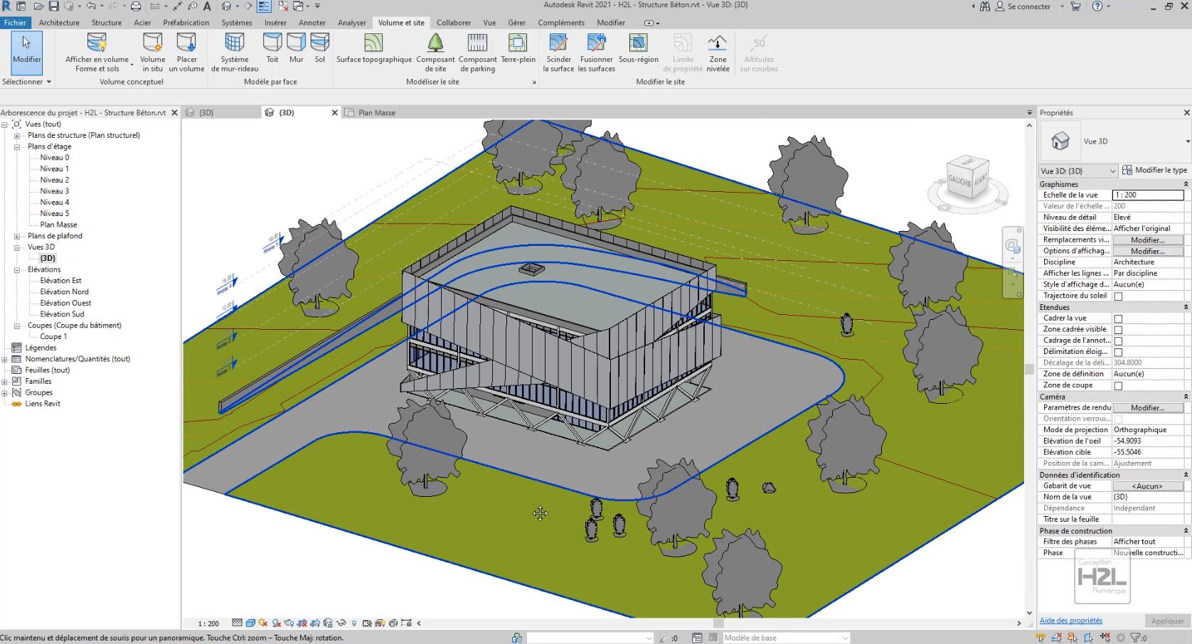 Projet structure béton dans Revit