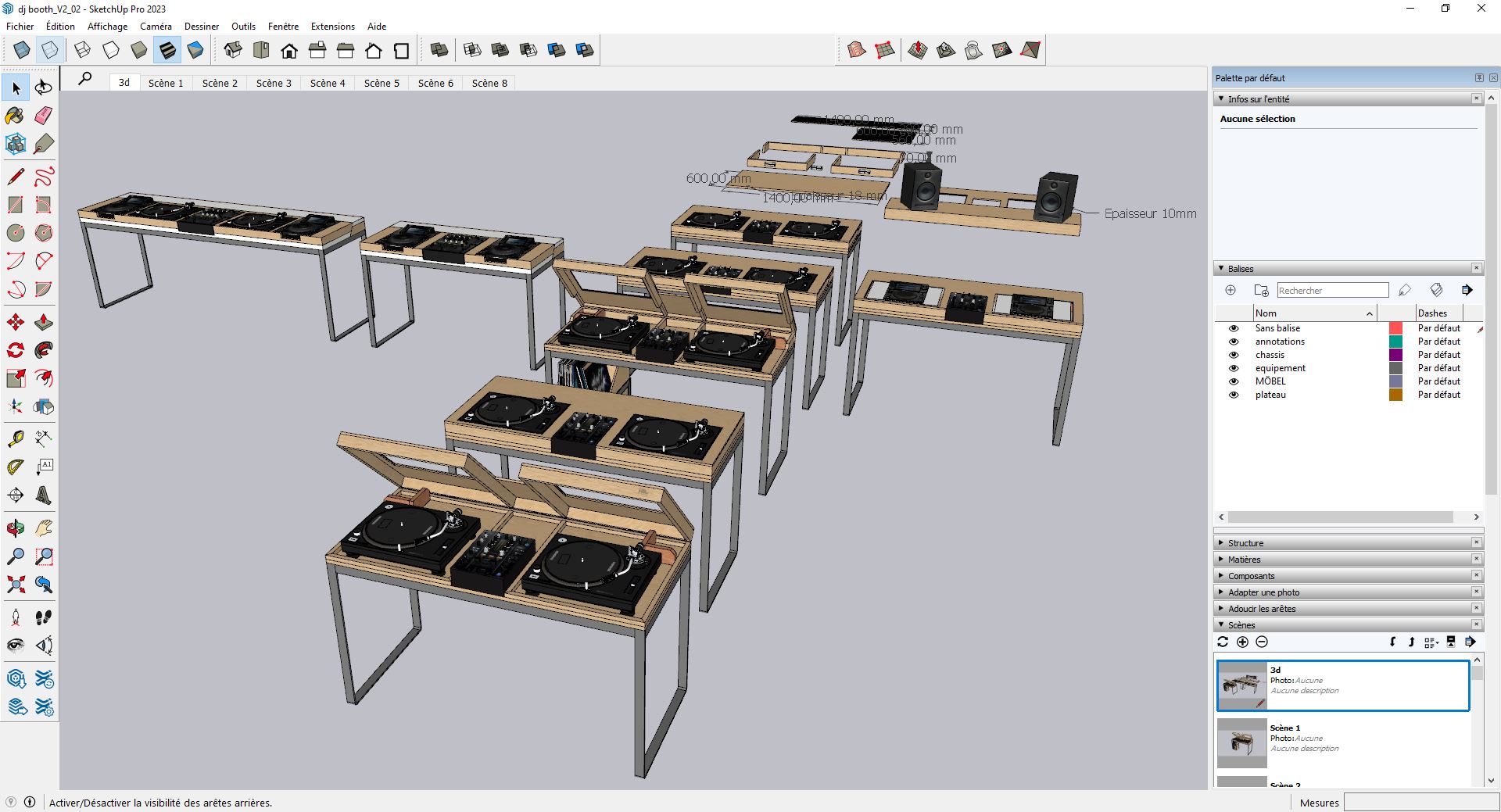 Exemple de conception dans SketchUp Pro